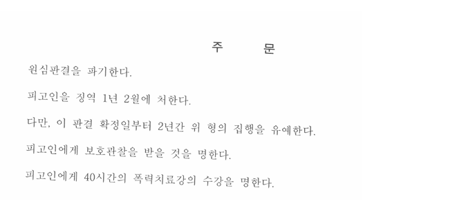 1심 징역 1년 6개월 실형, 합의를 거부하던 피해자와 항소심에서 합의해 집행유예 선고 대표 이미지
